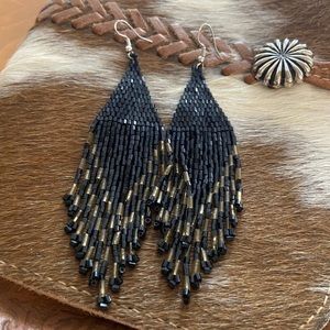 Native American boho western beaded handmade earrings